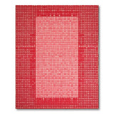 Red Heart Ombre Border Area Rug