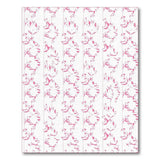 Pink Pink Floral Outline Area Rug