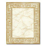 Gold and Silver Gold Greek Key Marble Area Rug