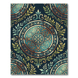 Vintage Teal Mandala Persian Area Rug