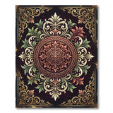 Vintage Ornate Floral Medallion Area Rug