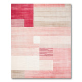 Red Pink Geometric Abstract Area Rug