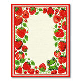 Strawberry Frog Fruit Pattern Area Rug