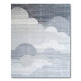 Abstract Grey Cloud Area Rug