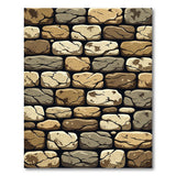 Weathered Stone Wall Area Rug