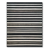 Bold Black White Striped No. 21 Area Rug