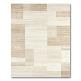 Beige Geometric Block Area Rug