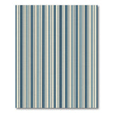 Navy Blue and Cream Vertical Stripe Area Rug