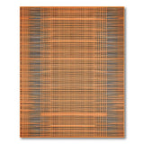 Vibrant Orange Black Geometric Woven Area Rug