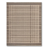 Geometric Modern Beige Woven Grid Area Rug