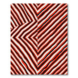 Bold Red Black Zigzag Stripe Geometric Rug