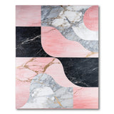 Pink Marble Geometric Abstract Area Rug