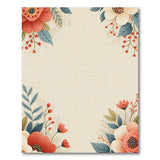 Red Peony Floral Vintage Area Rug