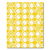 Yellow Hexagon Geometric Area Rug