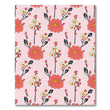 Blush Pink Red Dahlia Floral Rug