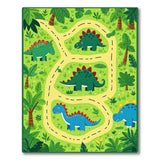 Dinosaur Jungle Play Rug for Kids