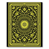 Luxe Black Gold Mandala Persian Rug