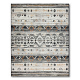 Grey Southwestern Tribal Geometric Rug