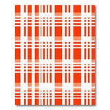 Red Bold Red Plaid Geometric Area Rug