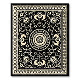 Black and White Traditional Persian Intricate Black White Persian Motif Area Rug