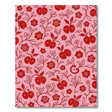 Whimsical Cherry Fruit Pink Area Rug