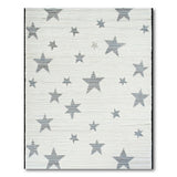 Whimsical Grey Stars Scatter Area Rug