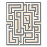 Geometric Labyrinth Beige Area Rug