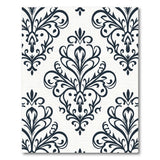 Elegant Black White Damask Area Rug