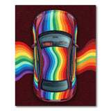 Rainbow Supercar Area Rug