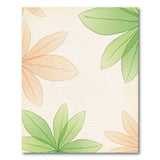 Green Peach Watercolor Leaves Area Rug