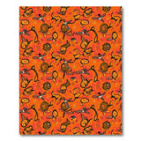 Whimsical Orange Peanut Bird Cartoon Area Rug