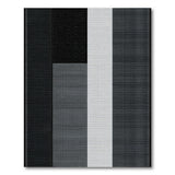 Black White Geometric Dot Matrix Rug