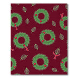 Festive Christmas Wreath Pattern Area Rug