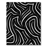ODIKA Abstract Black and White Washable Area Rug - Modern Low Pile Non-Slip Rug
