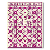 Purple Lattice Floral Area Rug