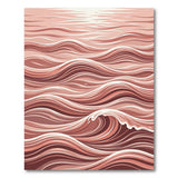 Blush Pink Sunset Waves Abstract Area Rug