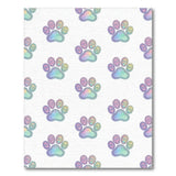 Multi-color and Patterns Pastel Paw Print Washable Area Rug