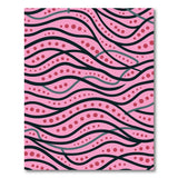 Pink Tribal Wave Dots Area Rug