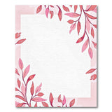 Pink Leaf Vine Border Area Rug