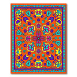Vibrant Skull Floral Heritage Area Rug