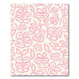 Blush Pink Organic Floral Area Rug