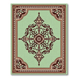 Ornate Mint Green Persian Medallion Area Rug