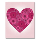 Pink Spiral Rose Heart Area Rug