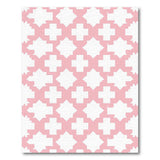 Pink Blush Pink Geometric Trellis Area Rug