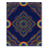 Rainbow Mandala Geometric Area Rug