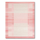 Modern Pink Stripe Geometric Area Rug