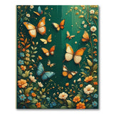 Emerald Green Butterfly Meadow Area Rug