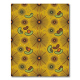 Yellow Retro Starburst Constellation Area Rug