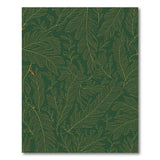 ODIKA Emerald Green & Gold Botanical Washable Rug - Low Pile Non-Slip Area Rug