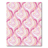 Swirling Pink Abstract Area Rug